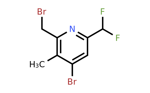 1804459-67-3 | 4-Bromo-2-(bromomethyl)-6-(difluoromethyl)-3-methylpyridine