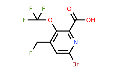 1804546-23-3 | 6-Bromo-4-(fluoromethyl)-3-(trifluoromethoxy)pyridine-2-carboxylic acid