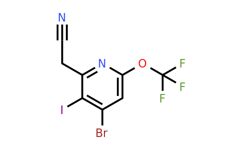1804563-38-9 | 4-Bromo-3-iodo-6-(trifluoromethoxy)pyridine-2-acetonitrile