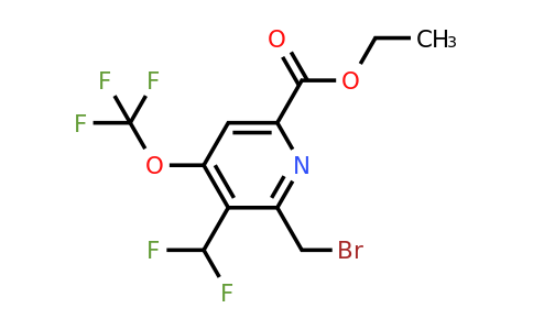 1804878-02-1 | Ethyl 2-(bromomethyl)-3-(difluoromethyl)-4-(trifluoromethoxy)pyridine-6-carboxylate