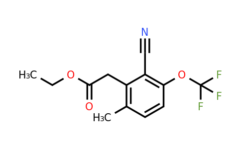 1804894-44-7 | Ethyl 2-cyano-6-methyl-3-(trifluoromethoxy)phenylacetate