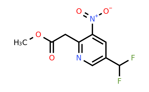 1805034-43-8 | Methyl 5-(difluoromethyl)-3-nitropyridine-2-acetate