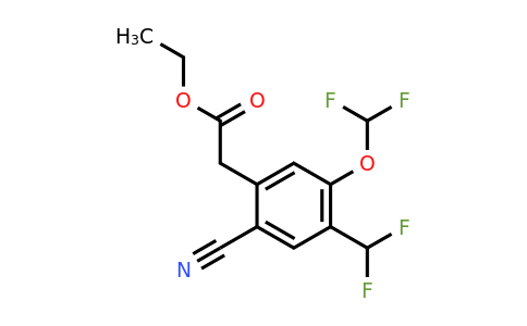 1805129-28-5 | Ethyl 2-cyano-5-difluoromethoxy-4-(difluoromethyl)phenylacetate