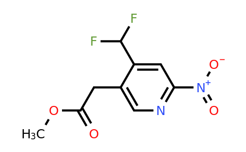 1805131-53-6 | Methyl 4-(difluoromethyl)-2-nitropyridine-5-acetate