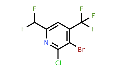 1805168-47-1 | 3-Bromo-2-chloro-6-(difluoromethyl)-4-(trifluoromethyl)pyridine