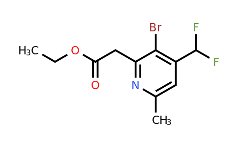 1805169-95-2 | Ethyl 3-bromo-4-(difluoromethyl)-6-methylpyridine-2-acetate