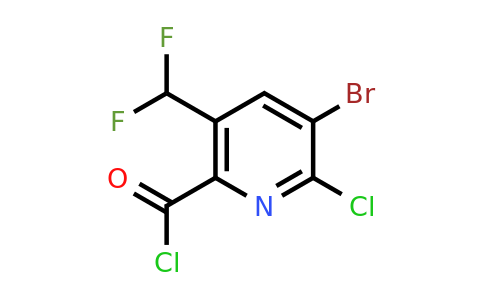 1805172-08-0 | 3-Bromo-2-chloro-5-(difluoromethyl)pyridine-6-carbonyl chloride