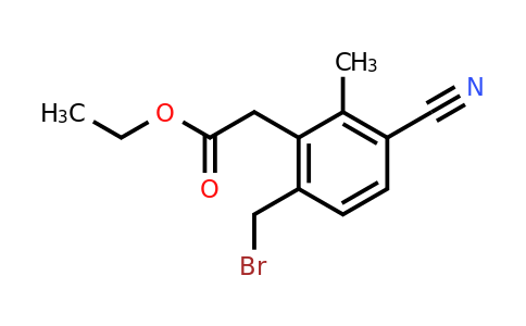 1805213-36-8 | Ethyl 6-bromomethyl-3-cyano-2-methylphenylacetate
