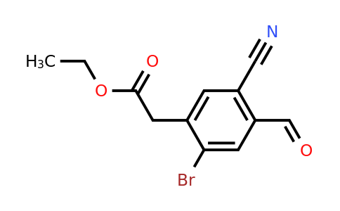 1805247-49-7 | Ethyl 2-bromo-5-cyano-4-formylphenylacetate