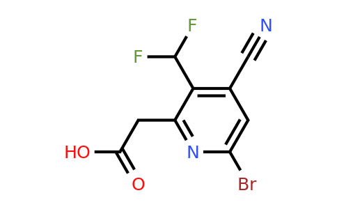1805343-49-0 | 6-Bromo-4-cyano-3-(difluoromethyl)pyridine-2-acetic acid