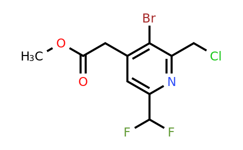 1805356-23-3 | Methyl 3-bromo-2-(chloromethyl)-6-(difluoromethyl)pyridine-4-acetate