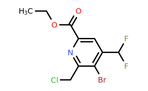 1805392-95-3 | Ethyl 3-bromo-2-(chloromethyl)-4-(difluoromethyl)pyridine-6-carboxylate
