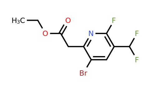 1805402-76-9 | Ethyl 3-bromo-5-(difluoromethyl)-6-fluoropyridine-2-acetate