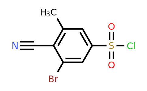 1805414-35-0 | 3-Bromo-4-cyano-5-methylbenzenesulfonyl chloride