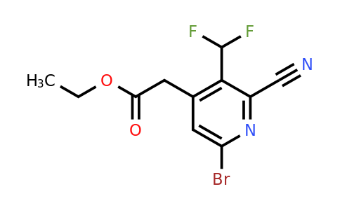 1805425-38-0 | 6-bromo-2-ciano-3-(difluorometil)piridina-4-acetato de etilo
