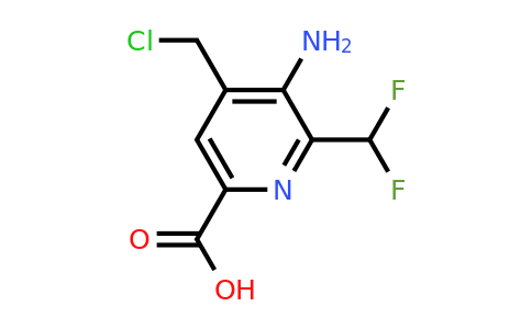 1805447-74-8 | Ácido 3-amino-4-(clorometil)-2-(difluorometil)piridina-6-carboxílico