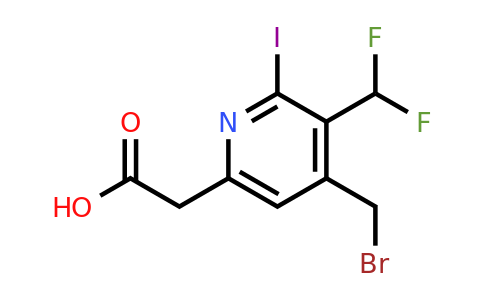 1805459-53-3 | 4-(Bromomethyl)-3-(difluoromethyl)-2-iodopyridine-6-acetic acid