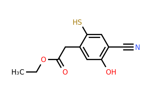 1805489-39-7 | Ethyl 4-cyano-5-hydroxy-2-mercaptophenylacetate