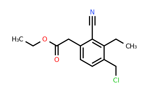 1805492-00-5 | Ethyl 4-chloromethyl-2-cyano-3-ethylphenylacetate