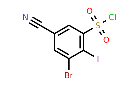 1805526-36-6 | 3-Bromo-5-cyano-2-iodobenzenesulfonyl chloride