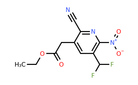1805567-19-4 | Ethyl 2-cyano-5-(difluoromethyl)-6-nitropyridine-3-acetate