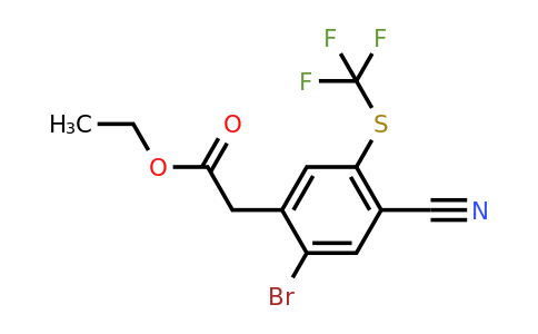 1805600-57-0 | Ethyl 2-bromo-4-cyano-5-(trifluoromethylthio)phenylacetate