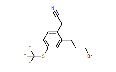 1805702-17-3 | 2-(3-Bromopropyl)-4-(trifluoromethylthio)phenylacetonitrile