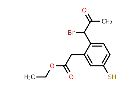 1805738-79-7 | Ethyl 2-(1-bromo-2-oxopropyl)-5-mercaptophenylacetate