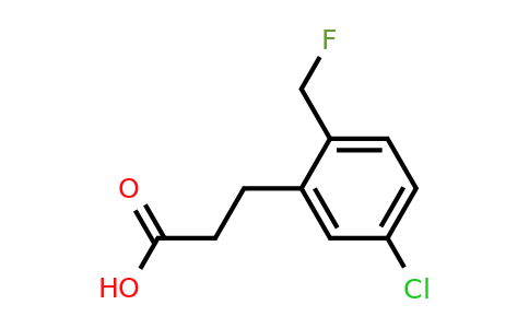 1805746-27-3 | 3-(5-Chloro-2-(fluoromethyl)phenyl)propanoic acid
