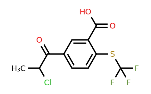 1805814-57-6 | 5-(2-Chloropropanoyl)-2-(trifluoromethylthio)benzoic acid