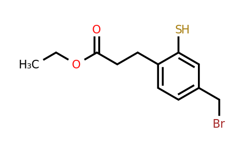 1805844-09-0 | Ethyl 4-(bromomethyl)-2-mercaptophenylpropanoate