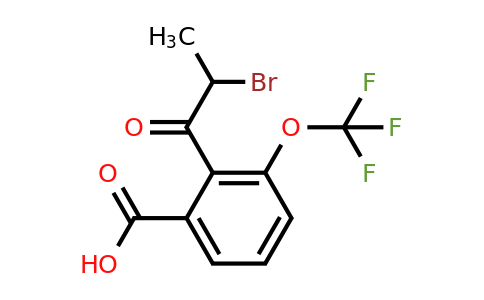 1805886-77-4 | 2-(2-Bromopropanoyl)-3-(trifluoromethoxy)benzoic acid