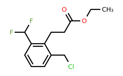 1805896-84-7 | Ethyl 3-(2-(chloromethyl)-6-(difluoromethyl)phenyl)propanoate