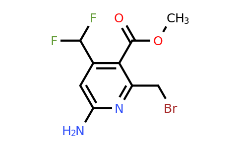 1806018-10-9 | Methyl 6-amino-2-(bromomethyl)-4-(difluoromethyl)pyridine-3-carboxylate