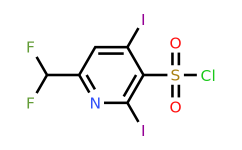 1806042-02-3 | 6-(Difluoromethyl)-2,4-diiodopyridine-3-sulfonyl chloride