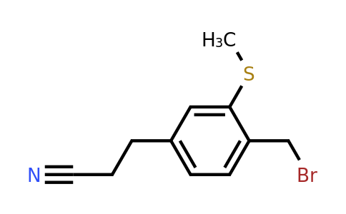 1806343-00-9 | 3-(4-(Bromomethyl)-3-(methylthio)phenyl)propanenitrile