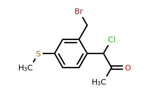 1806343-29-2 | 1-(2-(Bromomethyl)-4-(methylthio)phenyl)-1-chloropropan-2-one