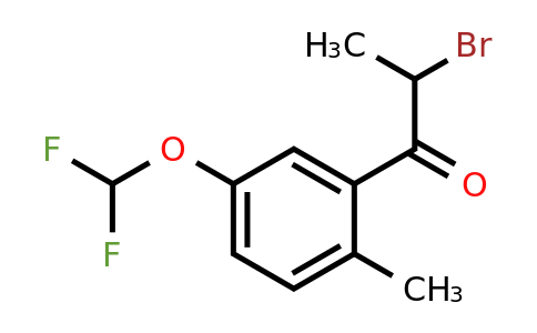 1806414-62-9 | 2-Bromo-1-(5-(difluoromethoxy)-2-methylphenyl)propan-1-one