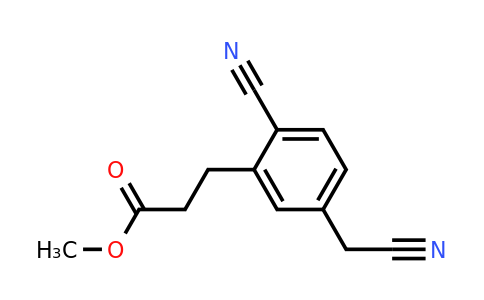 1806437-28-4 | Methyl 3-(2-cyano-5-(cyanomethyl)phenyl)propanoate