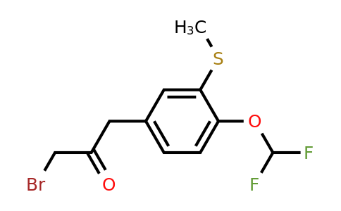 1806456-12-1 | 3-Bromo-1-(4-(difluoromethoxy)-3-(methylthio)phenyl)propan-2-one