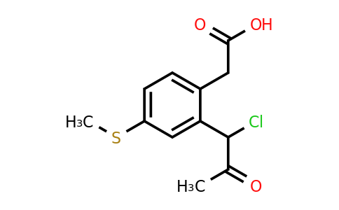 1806460-73-0 | 2-(1-Chloro-2-oxopropyl)-4-(methylthio)phenylacetic acid