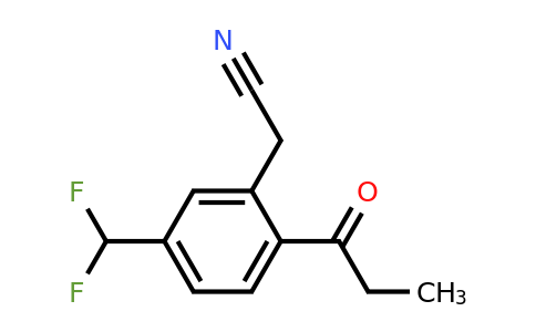 1806482-90-5 | 5-(Difluoromethyl)-2-propionylphenylacetonitrile