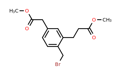 1806545-06-1 | Methyl 4-(bromomethyl)-3-(3-methoxy-3-oxopropyl)phenylacetate