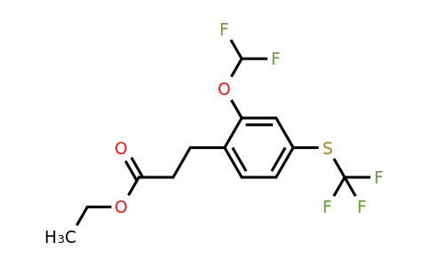 1806550-68-4 | Ethyl 3-(2-(difluoromethoxy)-4-(trifluoromethylthio)phenyl)propanoate
