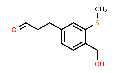 1806562-91-3 | 2-(Methylthio)-4-(3-oxopropyl)benzyl alcohol 1806562-91-3 | 2-(Methylthio)-4-(3-oxopropyl)benzyl alcohol