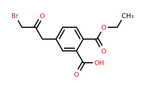 1806582-89-7 | Ethyl 4-(3-bromo-2-oxopropyl)-2-carboxybenzoate