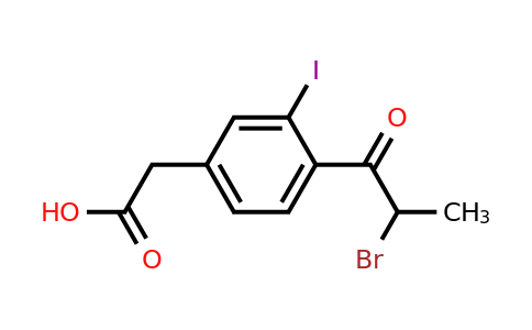 1806652-03-8 | 4-(2-Bromopropanoyl)-3-iodophenylacetic acid