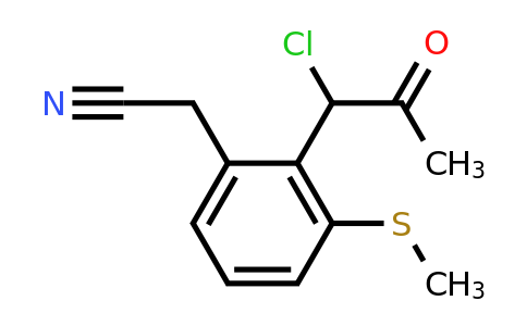 1806706-96-6 | 2-(1-Chloro-2-oxopropyl)-3-(methylthio)phenylacetonitrile