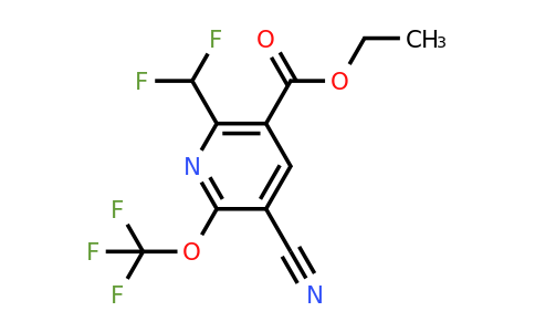 1806721-72-1 | Ethyl 3-cyano-6-(difluoromethyl)-2-(trifluoromethoxy)pyridine-5-carboxylate