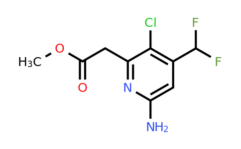1806836-55-4 | Methyl 6-amino-3-chloro-4-(difluoromethyl)pyridine-2-acetate